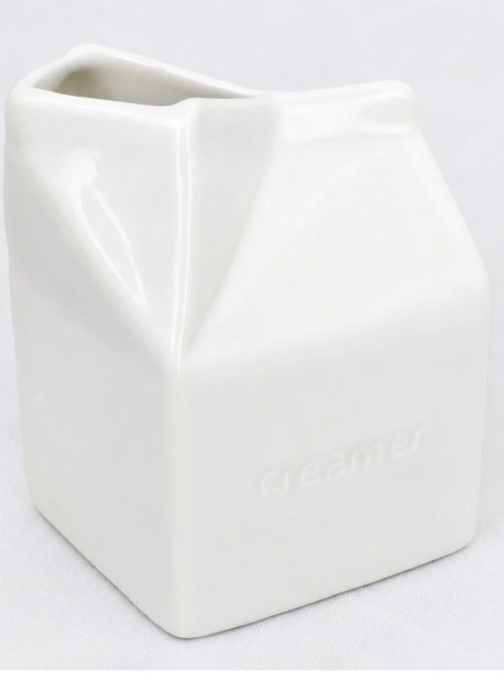 White Ceramic Creamer - Milk Carton Style - Target Home